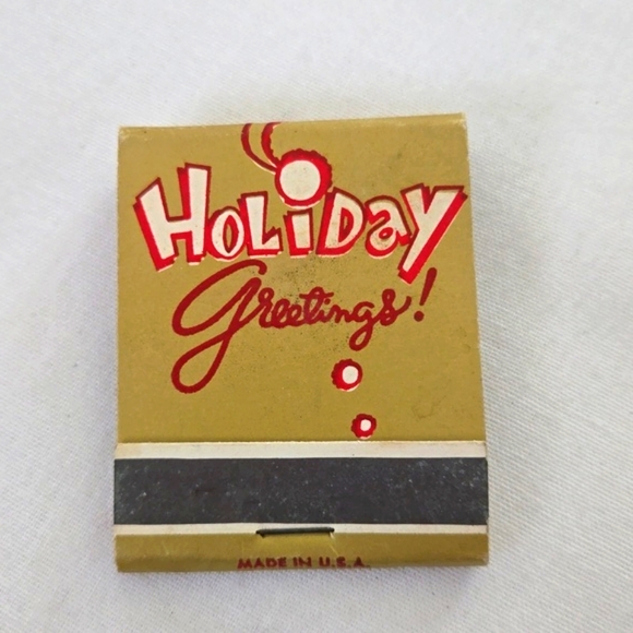 Vintage Santa Matchbook Advertising Purdue Memorial Union Cafeteria Union Club - Picture 2 of 12
